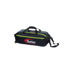 Turbo Pursuit Slim Triple Tote Black W/Lime Zipper