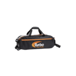 Turbo Pursuit Slim Triple Tote Black W/Orange Zipper