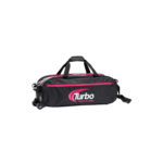 Turbo Pursuit Slim Triple Tote Black W/Pink Zipper