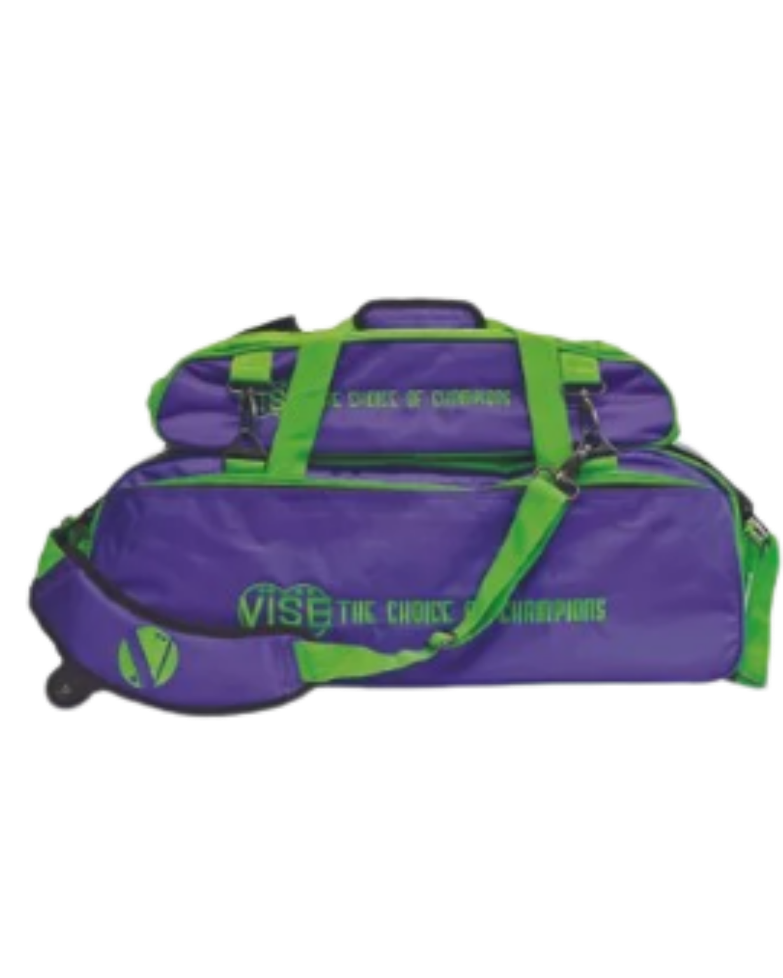 vise-3-ball-tote-roller-grape-green.png Vise Vise 3 Ball Tote Roller Grape/Green - Image 1